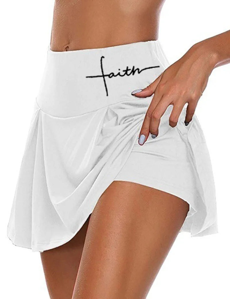 Women Pleated Tennis Skirt with Pockets Shorts