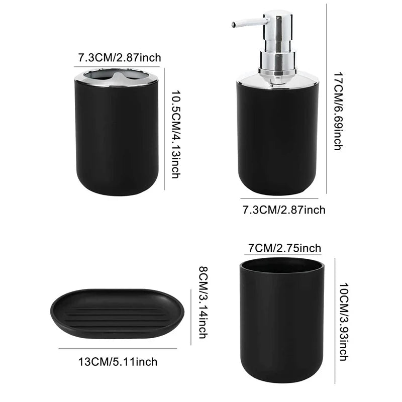 4 pcs Bathroom Accessory Set