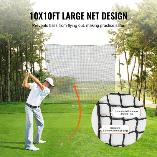 10ft Heavy Duty Golf Practice Net Barrier