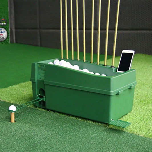 Powerless Automatic Golf Ball Dispenser Machine with Cue Holder