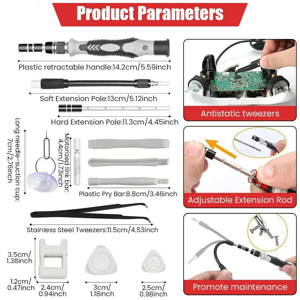 Electronic Repair Magnetic Precision Screwdriver Set