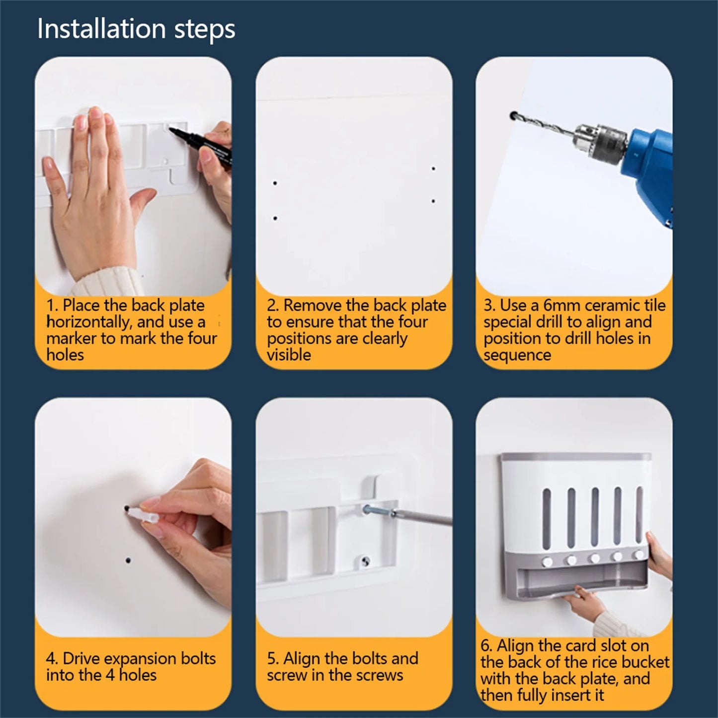 5-Grid Wall Mounted Cereal Dispenser