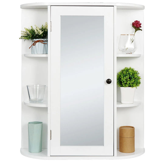 Wall Mounted Medicine Cabinet with Doors & Adjustable Shelves