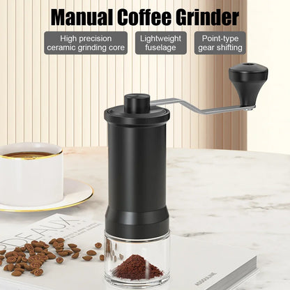 Manual Coffee Grinder with Ceramic Core, Hand-Cranked Kitchen Tool