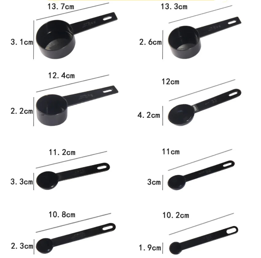 Set of 5/10 Kitchen Measuring Spoons & Cups for Baking and Cooking