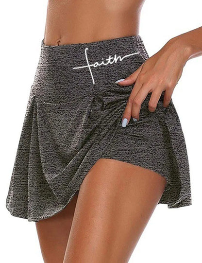 Women Pleated Tennis Skirt with Pockets Shorts